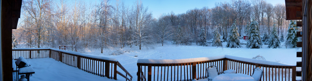 Ice storm from our deck, January, 2009.